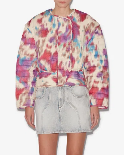 Isabel Marant Étoile Gelio Jacket In Beige-raspberry