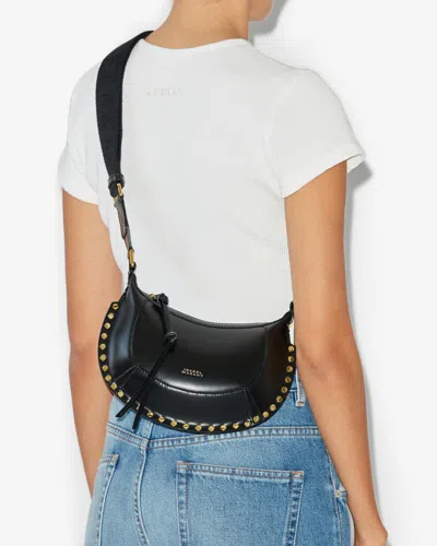 Isabel Marant Moon Logo Debossed Mini Shoulder Bag In Black