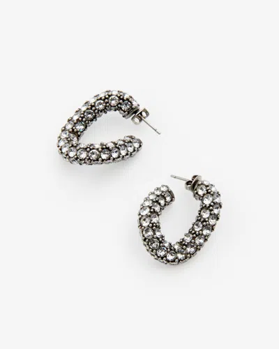 Isabel Marant Funky Ring Crystal-embellished Earrings In Silver