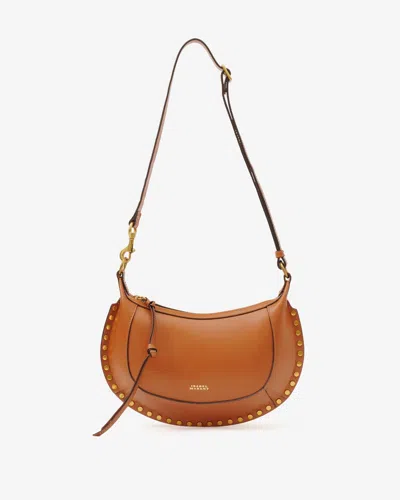 Isabel Marant Womens Cogc Oskan Moon Leather Shoulder Bag In Cognac