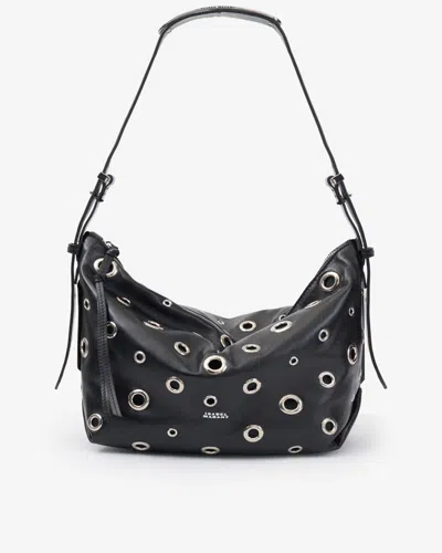 Isabel Marant Leyden Small Studded Leather Shoulder Bag In Black