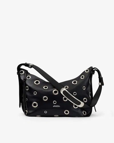 Isabel Marant Leyden Small Studded Leather Shoulder Bag In Black