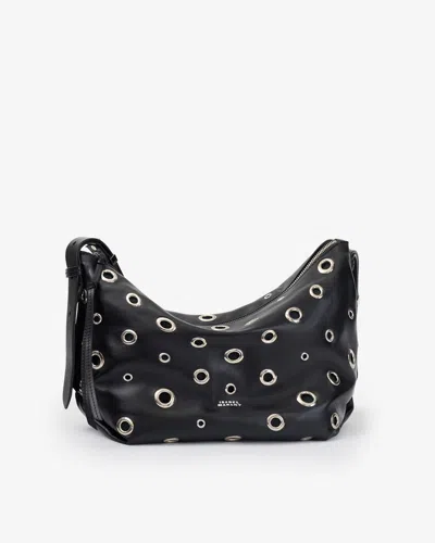 Isabel Marant Leyden Small Studded Leather Shoulder Bag In Black