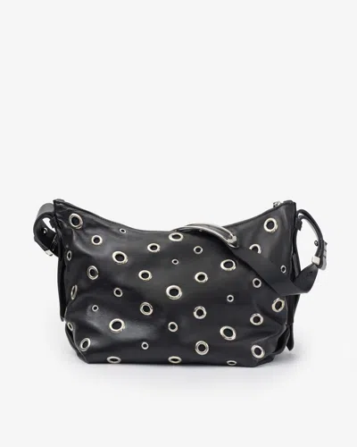 Isabel Marant Leyden Small Studded Leather Shoulder Bag In Black