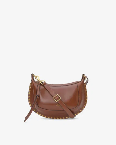 Isabel Marant Womens Cogc Oskan Moon Leather Shoulder Bag In Cognac