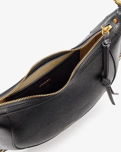 Isabel Marant Oskan Moon Studded Shoulder Bags In Black