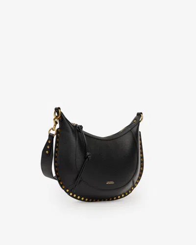 Isabel Marant Oskan Moon Studded Shoulder Bags In Black