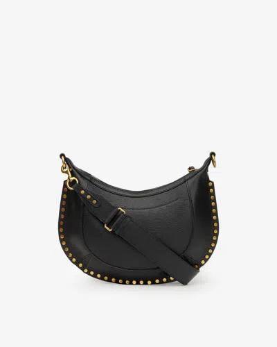 Isabel Marant Oskan Moon Studded Shoulder Bags In Black