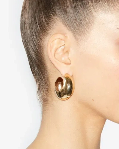 Isabel Marant Shiny Crescent Earrings In Gold
