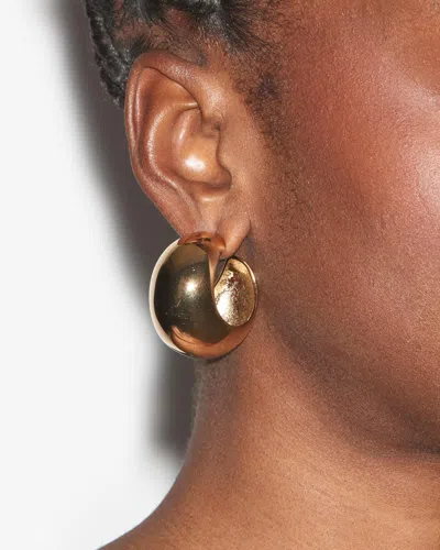 Isabel Marant Shiny Crescent Earrings In Gold