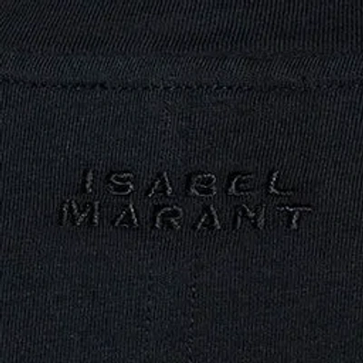 Isabel Marant Zelitos Pleated Cotton-jersey T-shirt In Black