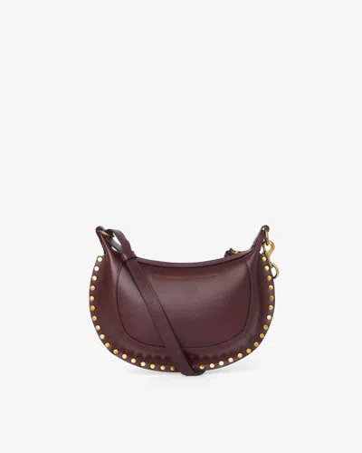 Shop Isabel Marant Oskan Moon Bag In Burgundy