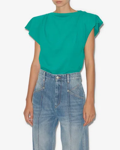 Shop Isabel Marant Sebani T-shirt In Green