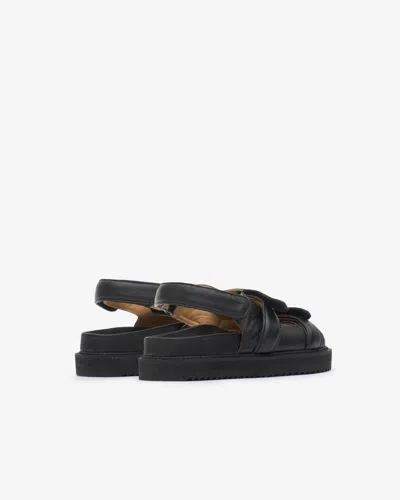 Isabel Marant Touch-strap Platform Leather Sandals In Black