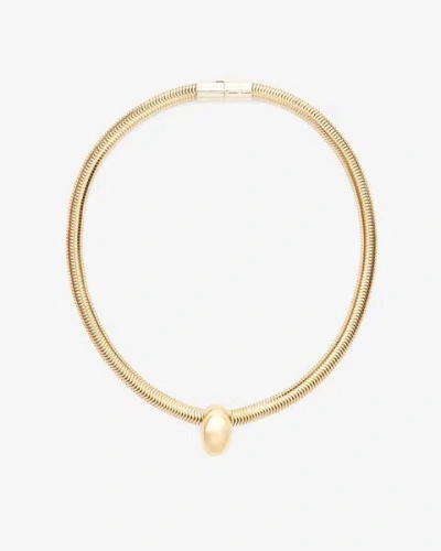 Isabel Marant Shiny Crescent Choker In Gold