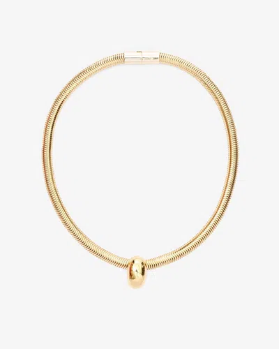 Isabel Marant Shiny Crescent Choker In Gold
