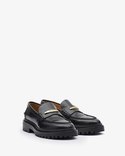 Isabel Marant Frezza Leather Loafer In Black