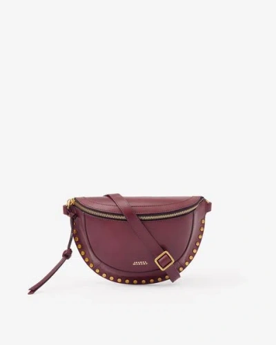 Isabel Marant Skano Belt Bag In Burgundy