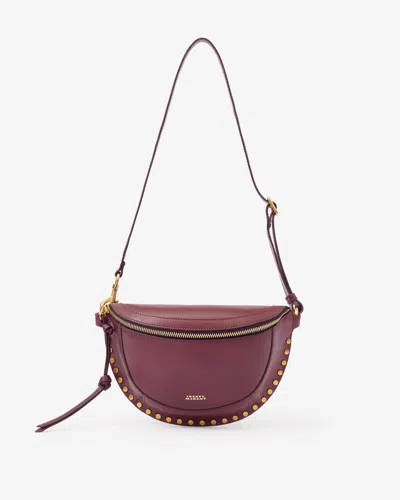 Isabel Marant Skano Belt Bag In Burgundy