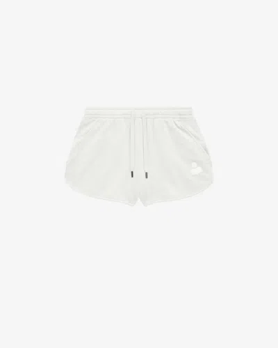 Isabel Marant Étoile Mifa Shorts In Light Blue And Ecru