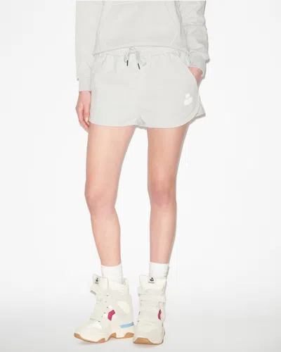 Isabel Marant Étoile Mifa Shorts In Light Blue And Ecru