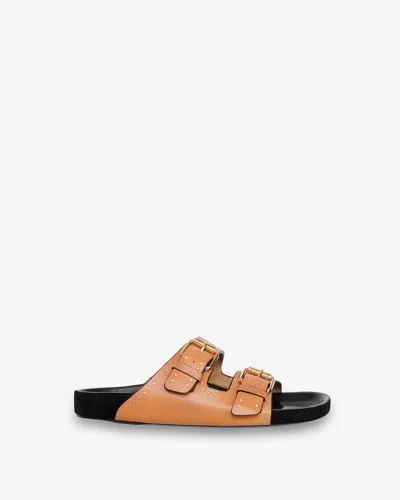 Isabel Marant Open Toe Flat Sandals In Brown