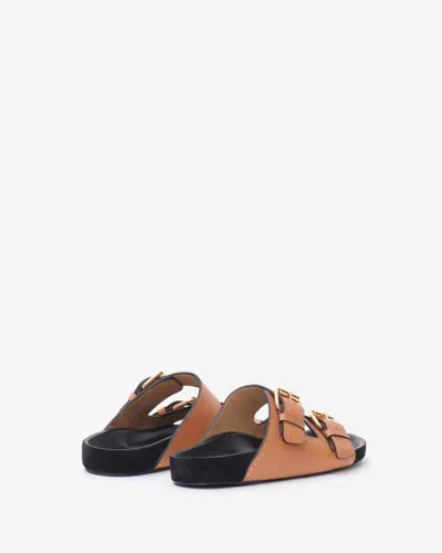 Isabel Marant Open Toe Flat Sandals In Brown