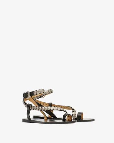 Shop Isabel Marant Melte Sandals In Black