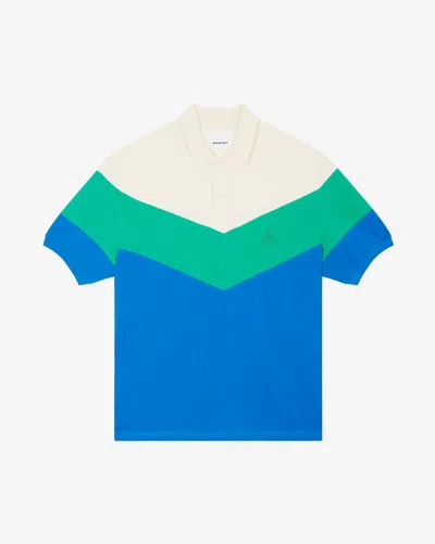 Isabel Marant Marant Man Anton Man Multicolor Polo Shirts In Green