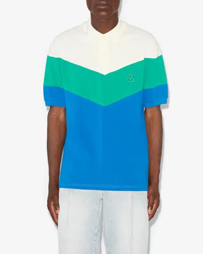 Isabel Marant Marant Man Anton Man Multicolor Polo Shirts In Green