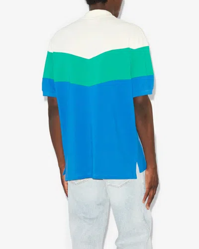 Isabel Marant Marant Man Anton Man Multicolor Polo Shirts In Green
