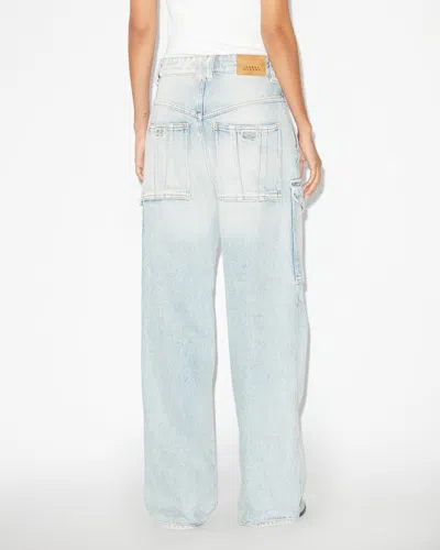 Isabel Marant Étoile Isabel Marant Etoile Ophra Loose Fit Fine Denim Jeans In Light Blue