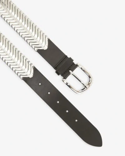 Isabel Marant Tehora Belt In Black And Silver