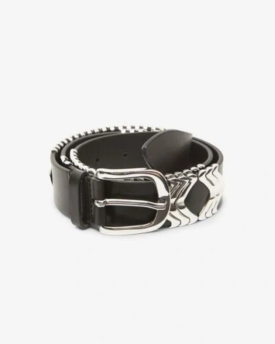 Isabel Marant Tehora Belt In Black And Silver