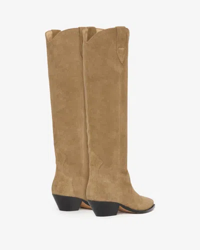 Shop Isabel Marant Stiefel Denvee In Taupe