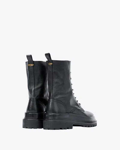 Isabel Marant Black Ghiso Low Boots In Black