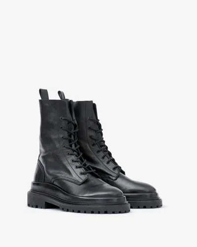Isabel Marant Black Ghiso Low Boots In Black