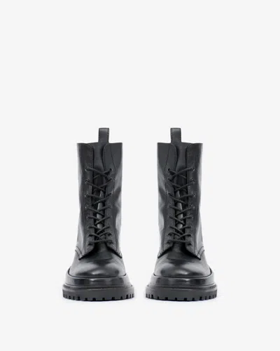 Isabel Marant Black Ghiso Low Boots In Black