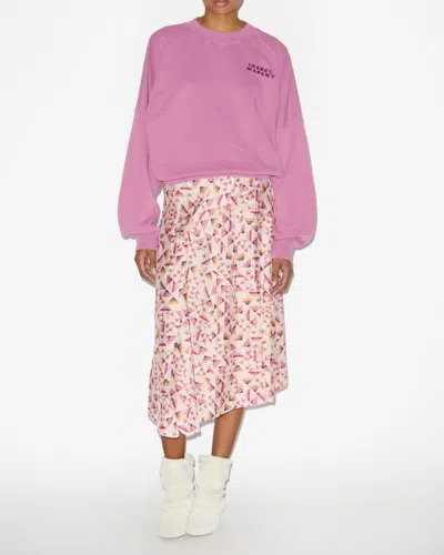 Isabel Marant Cacia Skirt In Ecru-multicolore