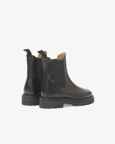 Isabel Marant 35mm Castay Brushed Leather Chelsea Boot In Black