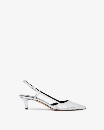 Isabel Marant 50mm Piery Slingback Pumps In Silver