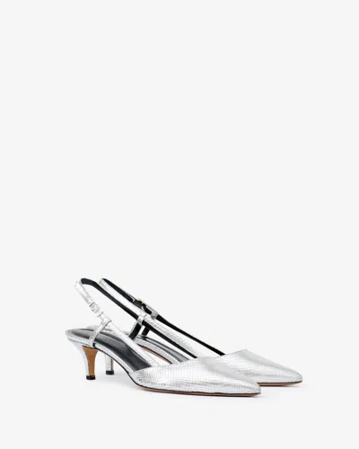 Isabel Marant 50mm Piery Slingback Pumps In Silver