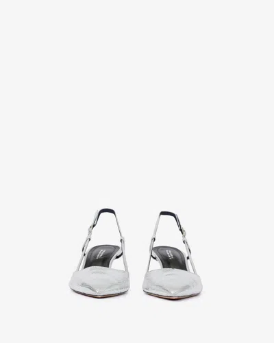 Isabel Marant 50mm Piery Slingback Pumps In Silver
