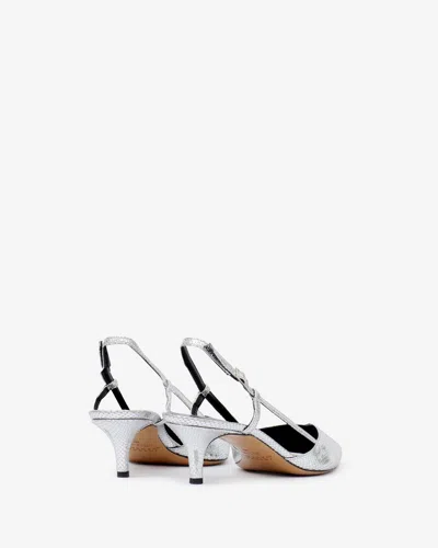 Isabel Marant 50mm Piery Slingback Pumps In Silver