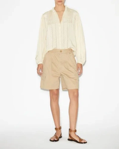 Shop Isabel Marant Shorts Lisette In Beige