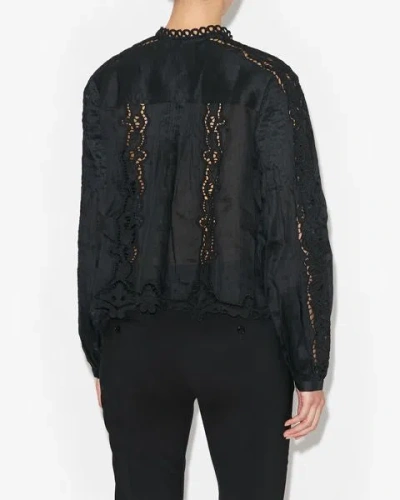 Isabel Marant Kubra Broderie Anglaise Blouse In Black