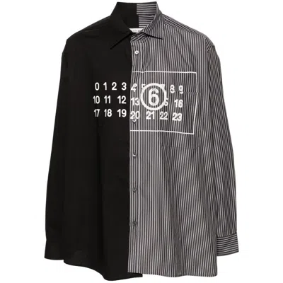 Shop Mm6 Maison Margiela Shirts In Black