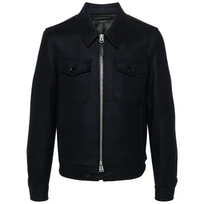 Shop Tom Ford Outerwears In Blue