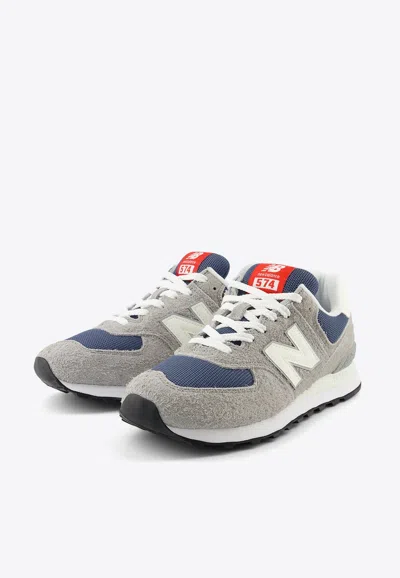 New Balance 574 Low-top Sneakers In Shadow Gray With Sea Salt In Gray