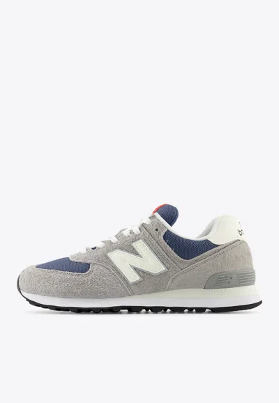 New Balance 574 Low-top Sneakers In Shadow Gray With Sea Salt In Gray